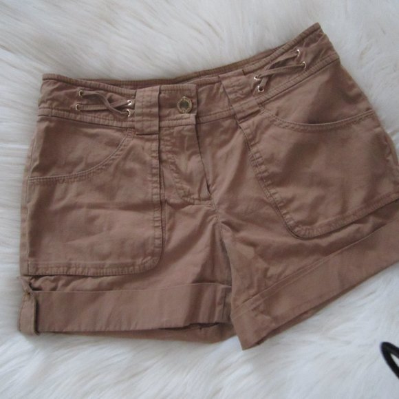 TORY BURCH Brown Shorts Size 0 - Picture 2 of 9